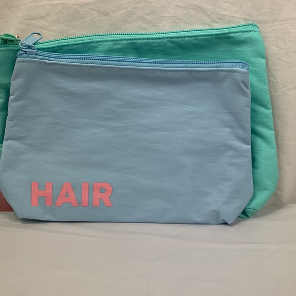 TwelveNYC Macy 3-Piece Cosmetic Bag Set Beauty Organization Pouch Trio Nylon Zip - Picture 4 of 7